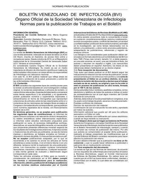 Normas para publicación